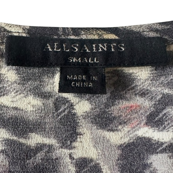 ALL SAINTS ALIA JUBA SILK RELAXED MINI DRESS SIZE SMALL - Picture 12 of 16